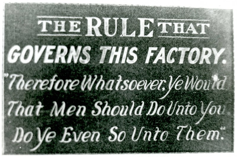 Sign promoting the Golden Rule.