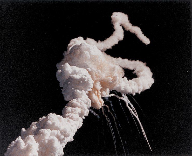 Photographer of the space shuttle The Challenger exploding shortly after take-off.