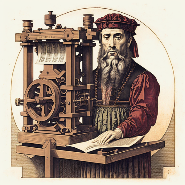 illustration of Johannes Guttenberg