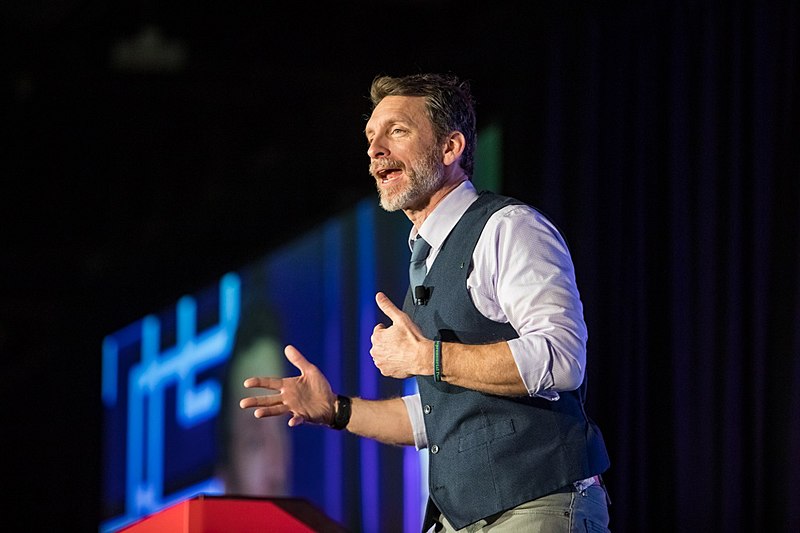 Man delivering a speech.