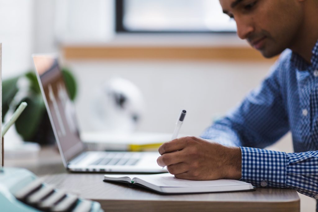 picture of person writing