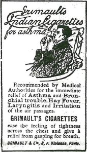 Vintage cigarette advertisement.