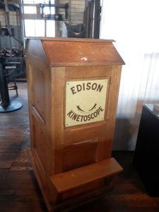 The Edison kinetoscope.