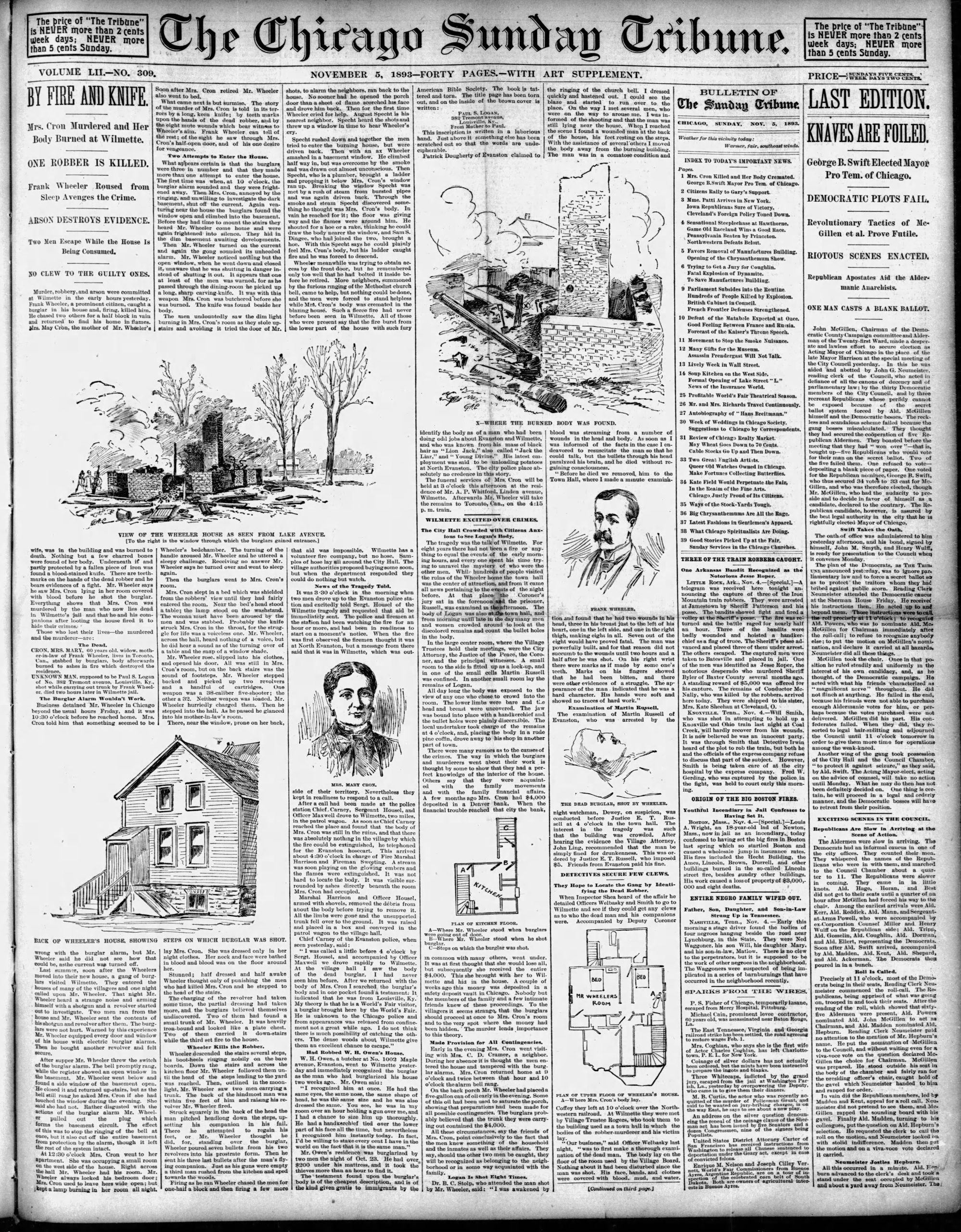 newspaper front page from Penny Press era