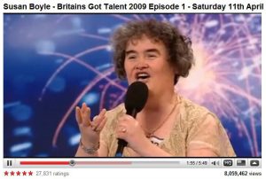 Susan Boyle YouTube screenshot