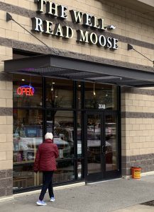 exterior of independent bookstore "The Well-Read Moose"